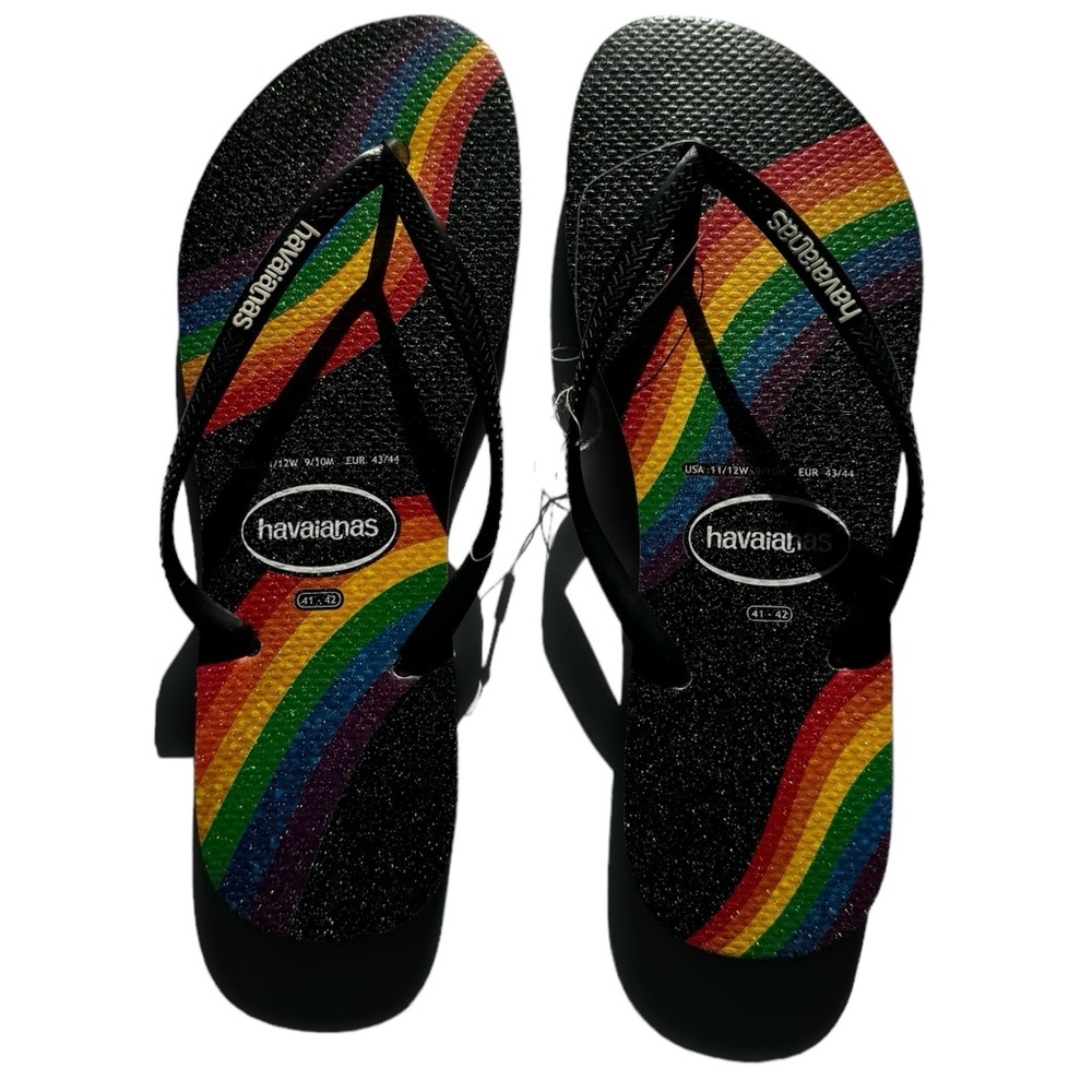 Havaianas Slim Pride Rainbow Unisex Thong Flip Flops 9-10 (M) & 11-12 (W)